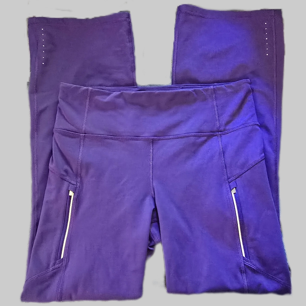 Athleta Cold Weather Rainier High Rise Bootcut Leggings - Borealis Blue - Large - Picture 6 of 10
